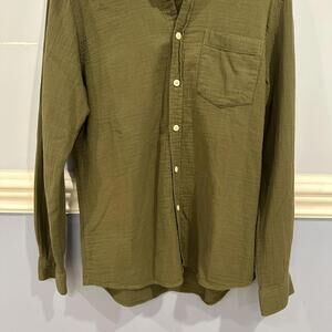 Zara Men's Khaki and Green Shirt